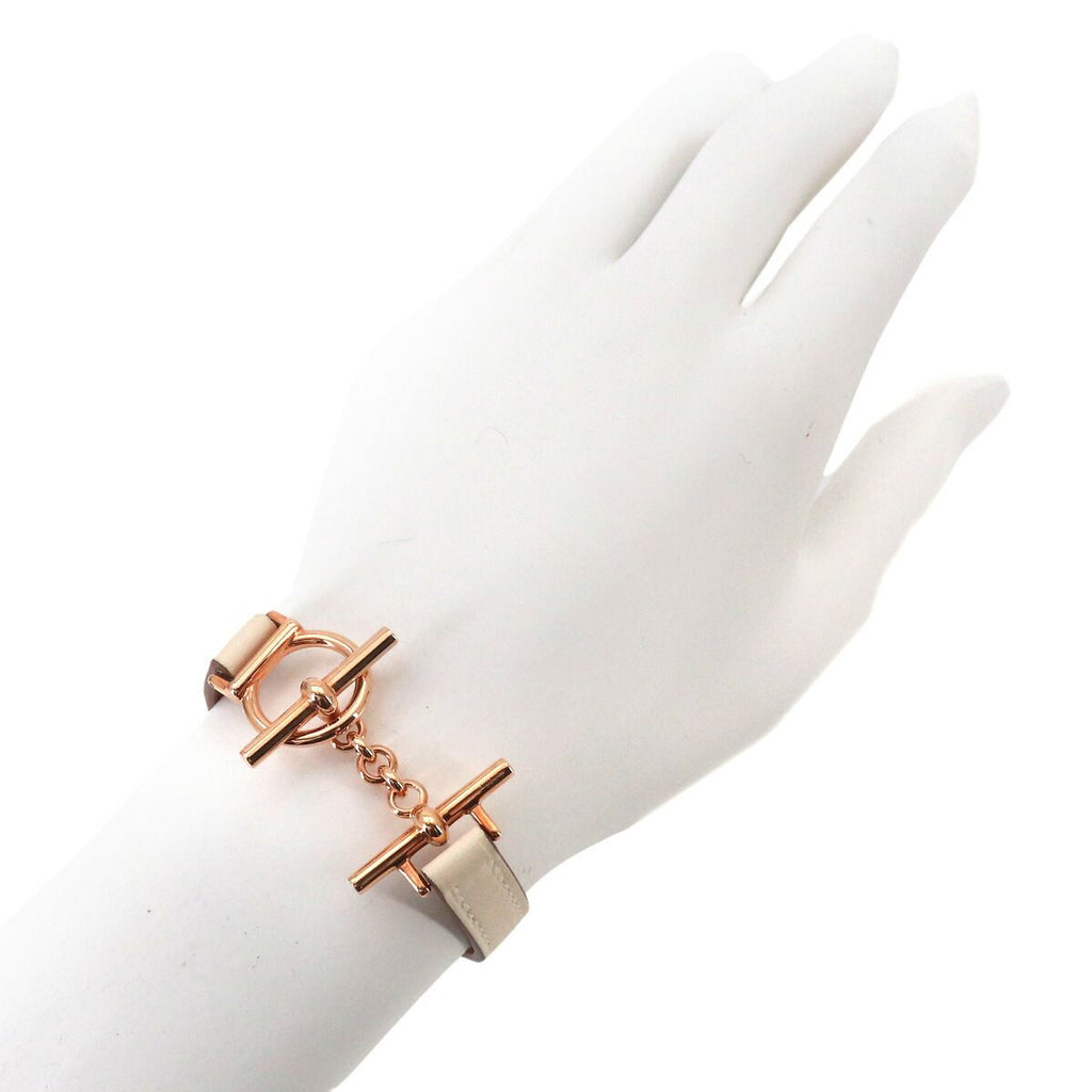 Hermes Croisier Simple Tour Bracelet Swift Nata T2 Rose Gold — view 8