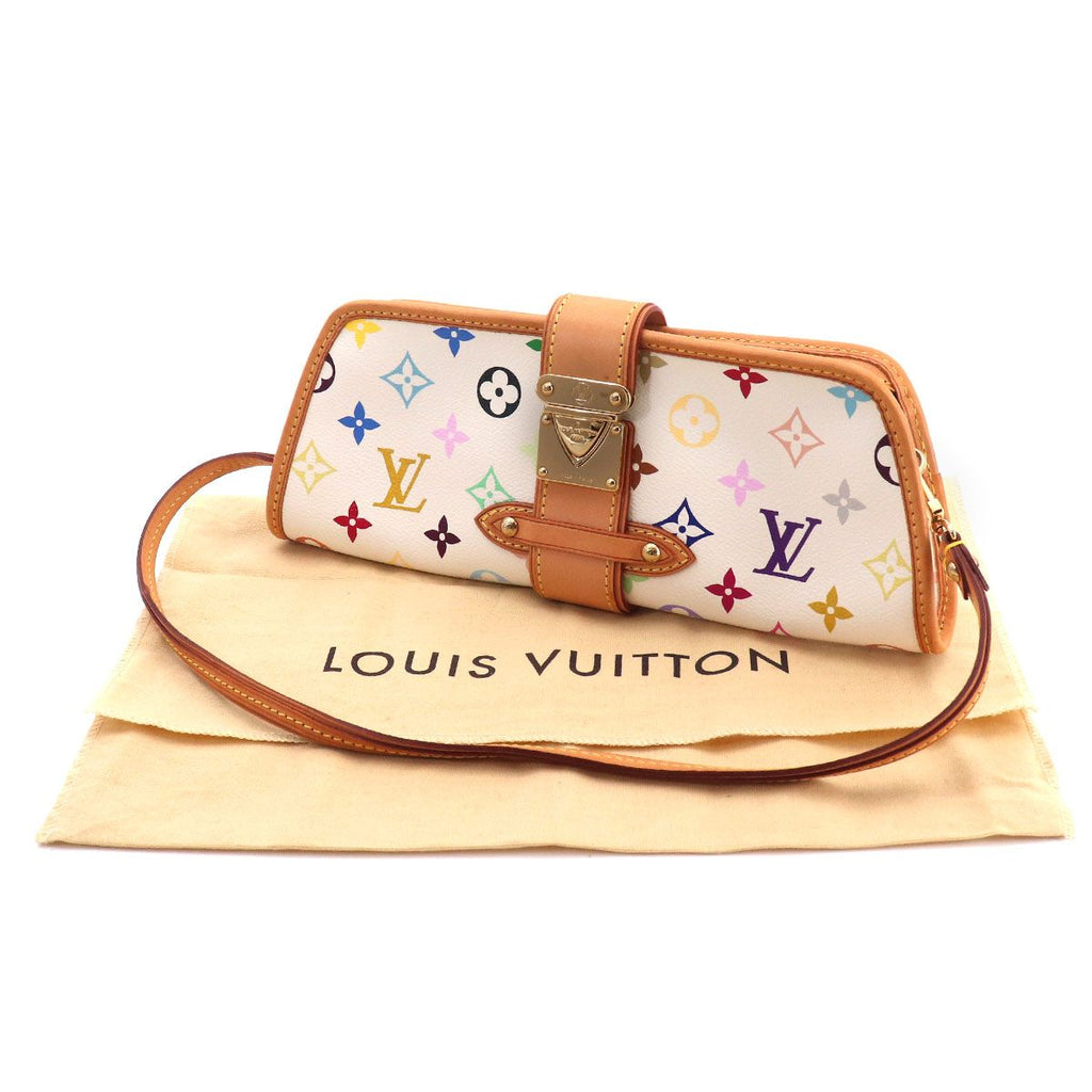 Louis Vuitton Monogram Multicolor Charlie Shoulder Clutch Blanc — view 2