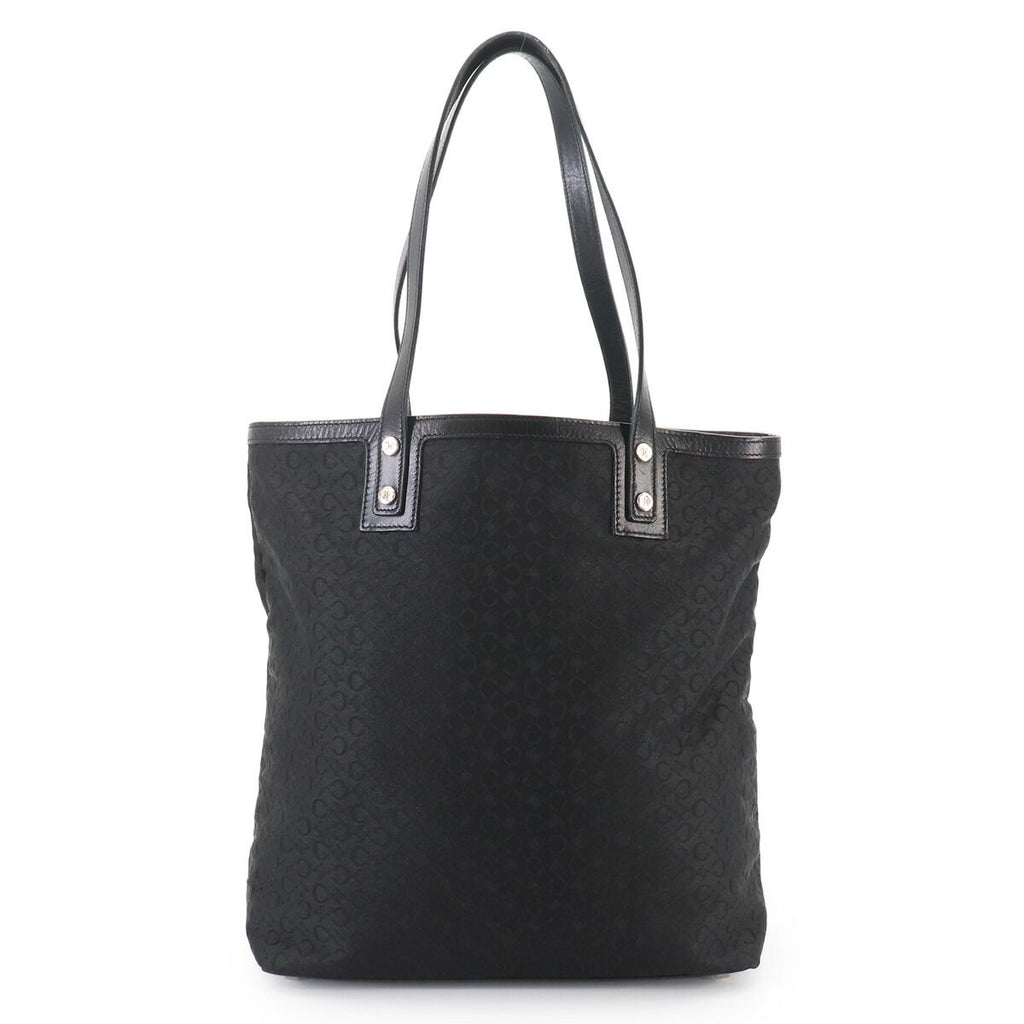 Celine Macadam Tote Canvas Leather Black Gold Vintage Logos — view 2