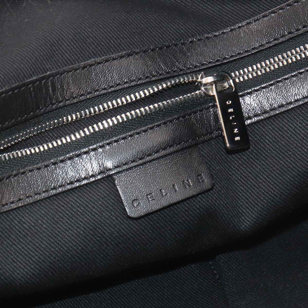Celine Macadam Tote Canvas Leather Black Gold Vintage Logos — view 7