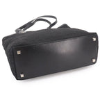 Celine Macadam Tote Canvas Leather Black Gold Vintage Logos — view 4