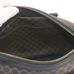 Celine Macadam Boston Hand Bag Leather Black Brown Gold Vintage — view 7