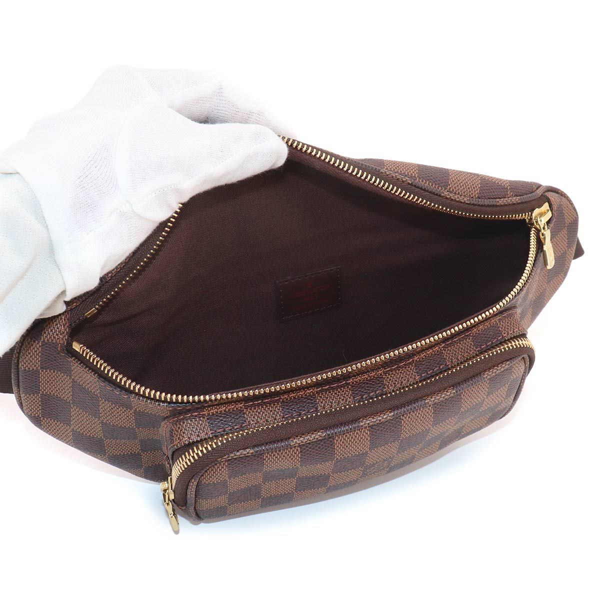 Louis Vuitton Damier Bam Melville Belt Bag Waist Pouch Ebene — view 6