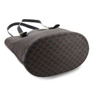 Celine Macadam Tote Black Brown Leather Gold Vintage — view 4
