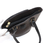 Celine Macadam Tote Black Brown Leather Gold Vintage — view 9