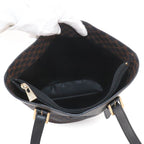 Celine Macadam Tote Black Brown Leather Gold Vintage — view 6