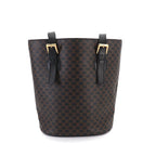 Celine Macadam Tote Black Brown Leather Gold Vintage — view 2