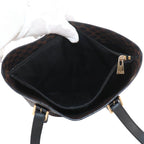 Celine Macadam Tote Black Brown Leather Gold Vintage — view 7