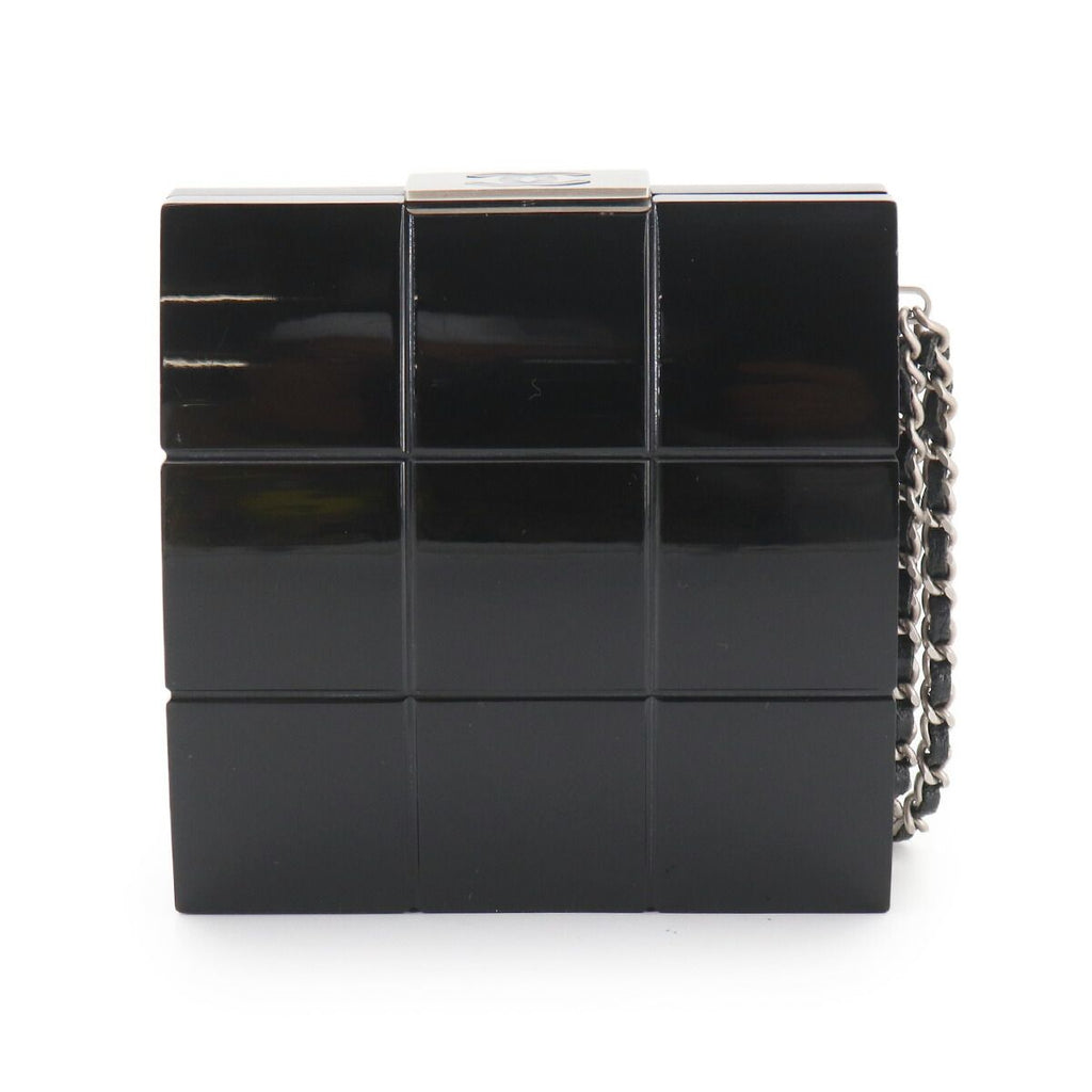 Chanel Chain Clutch Plastic Lambskin Black Chocolate — view 2