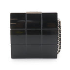 Chanel Chain Clutch Plastic Lambskin Black Chocolate — view 2