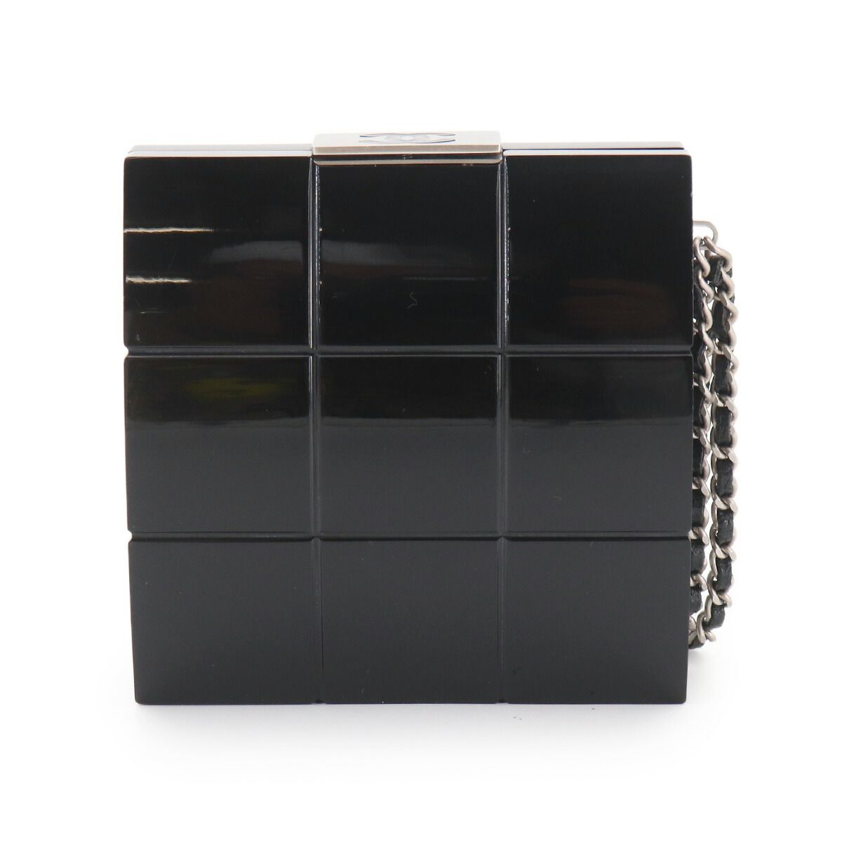 Chanel Chain Clutch Plastic Lambskin Black Chocolate — view 2