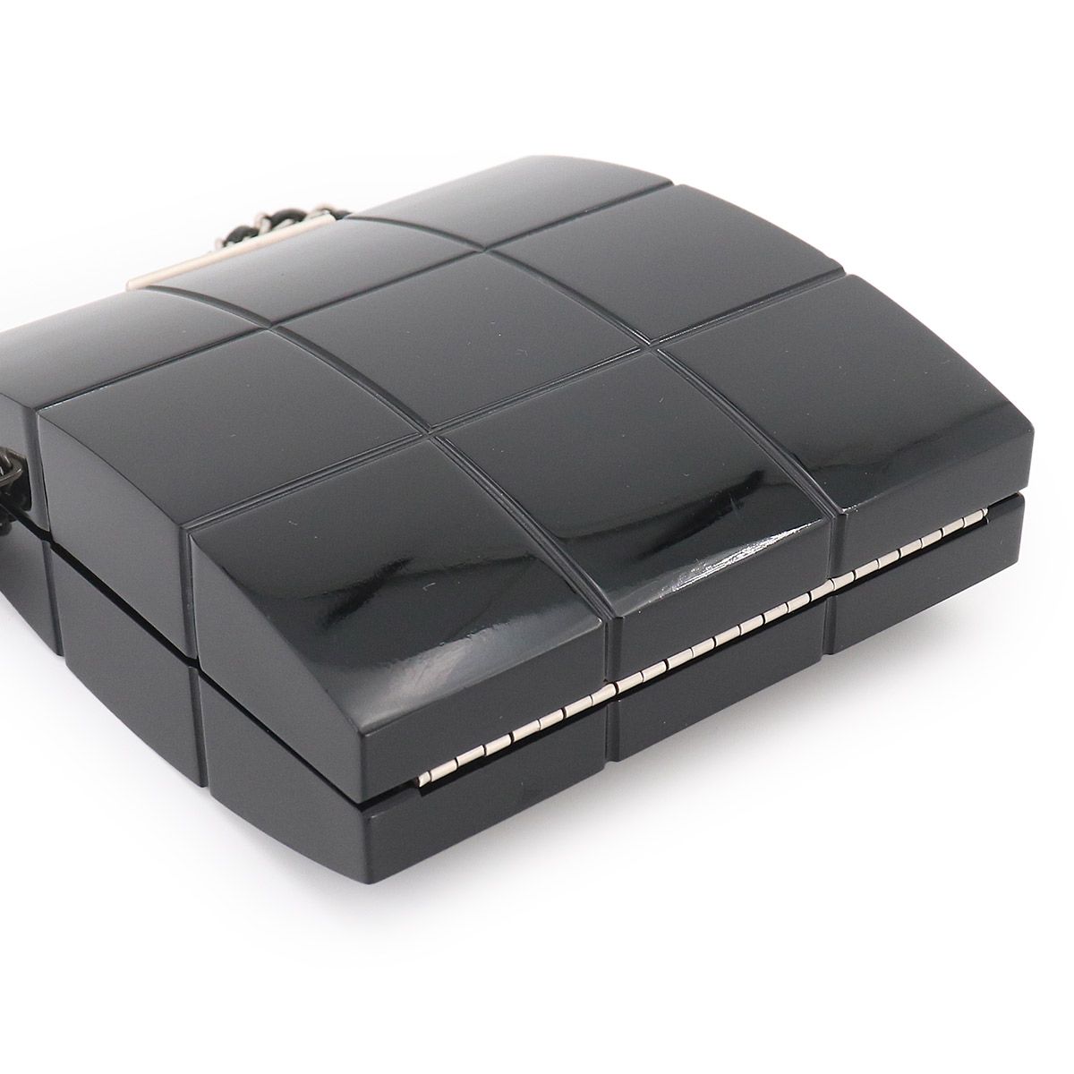 Chanel Chain Clutch Plastic Lambskin Black Chocolate — view 4