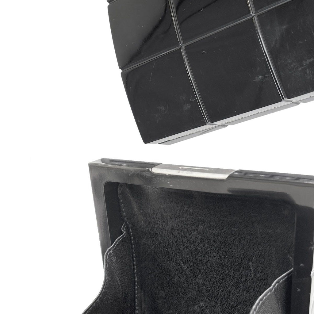 Chanel Chain Clutch Plastic Lambskin Black Chocolate — view 8