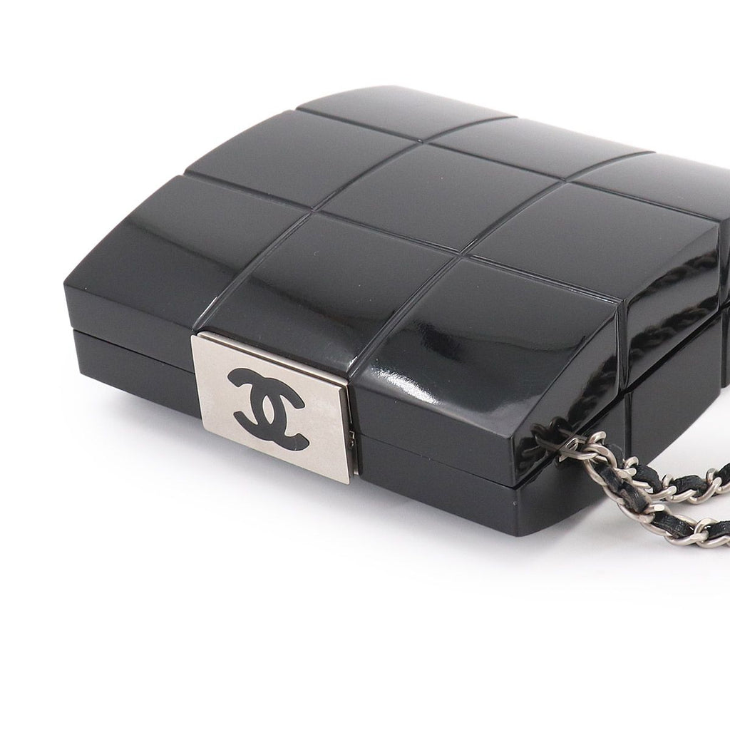 Chanel Chain Clutch Plastic Lambskin Black Chocolate — view 5