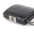 Chanel Chain Clutch Plastic Lambskin Black Chocolate — view 5