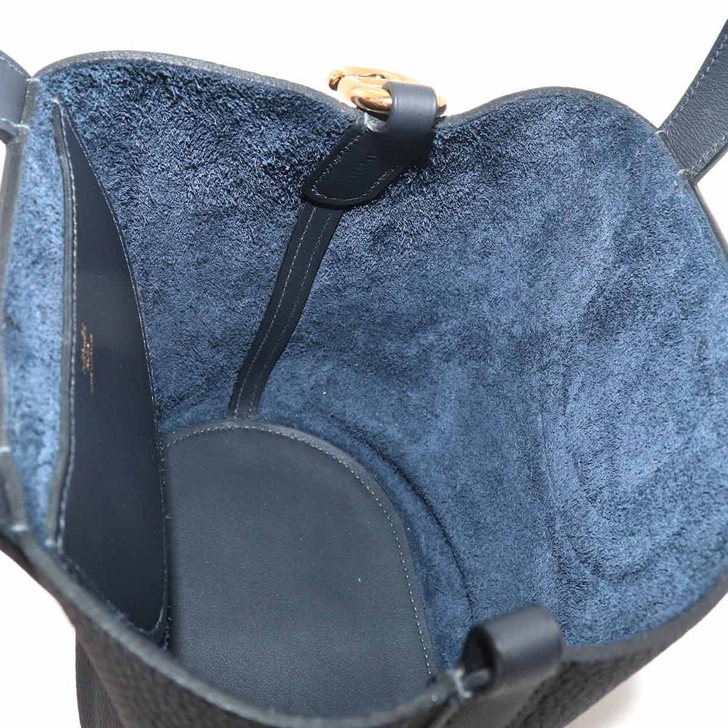 Hermes in the Loop 18 Hand Bag Taurillon Clemence Swift Cavern Gold — view 9