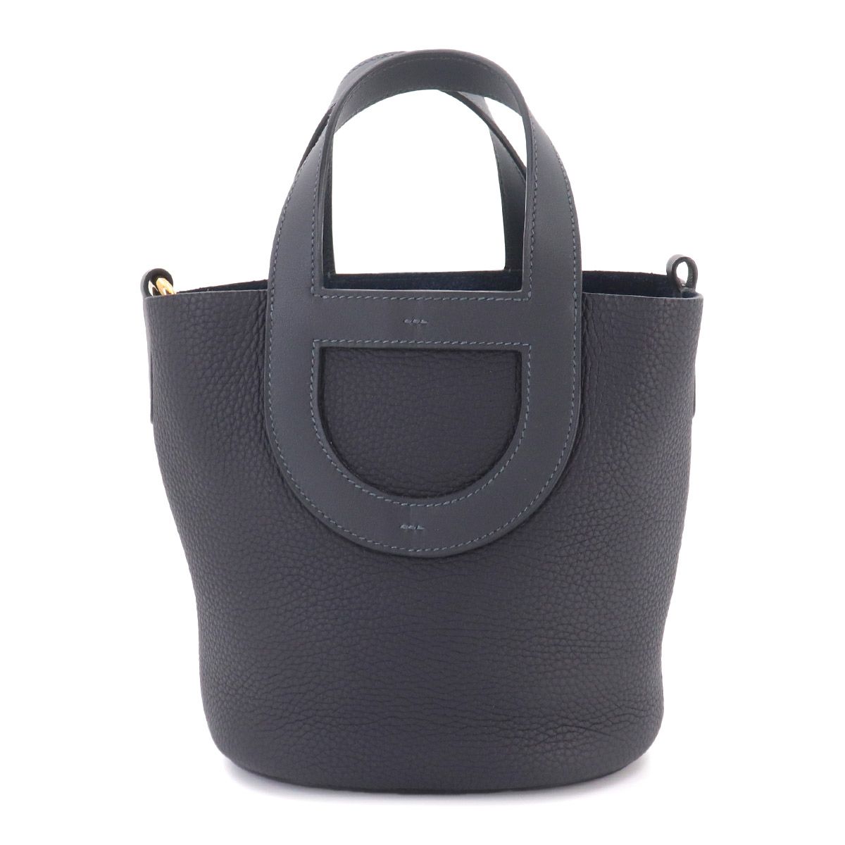 Hermes in the Loop 18 Hand Bag Taurillon Clemence Swift Cavern Gold — view 3