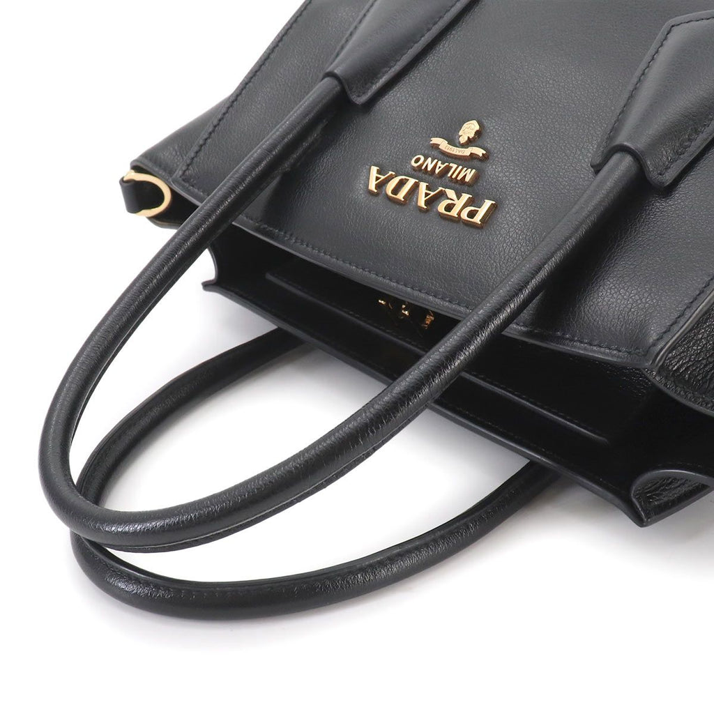 Prada 2-Way Leather Nero Black Shoulder — view 5