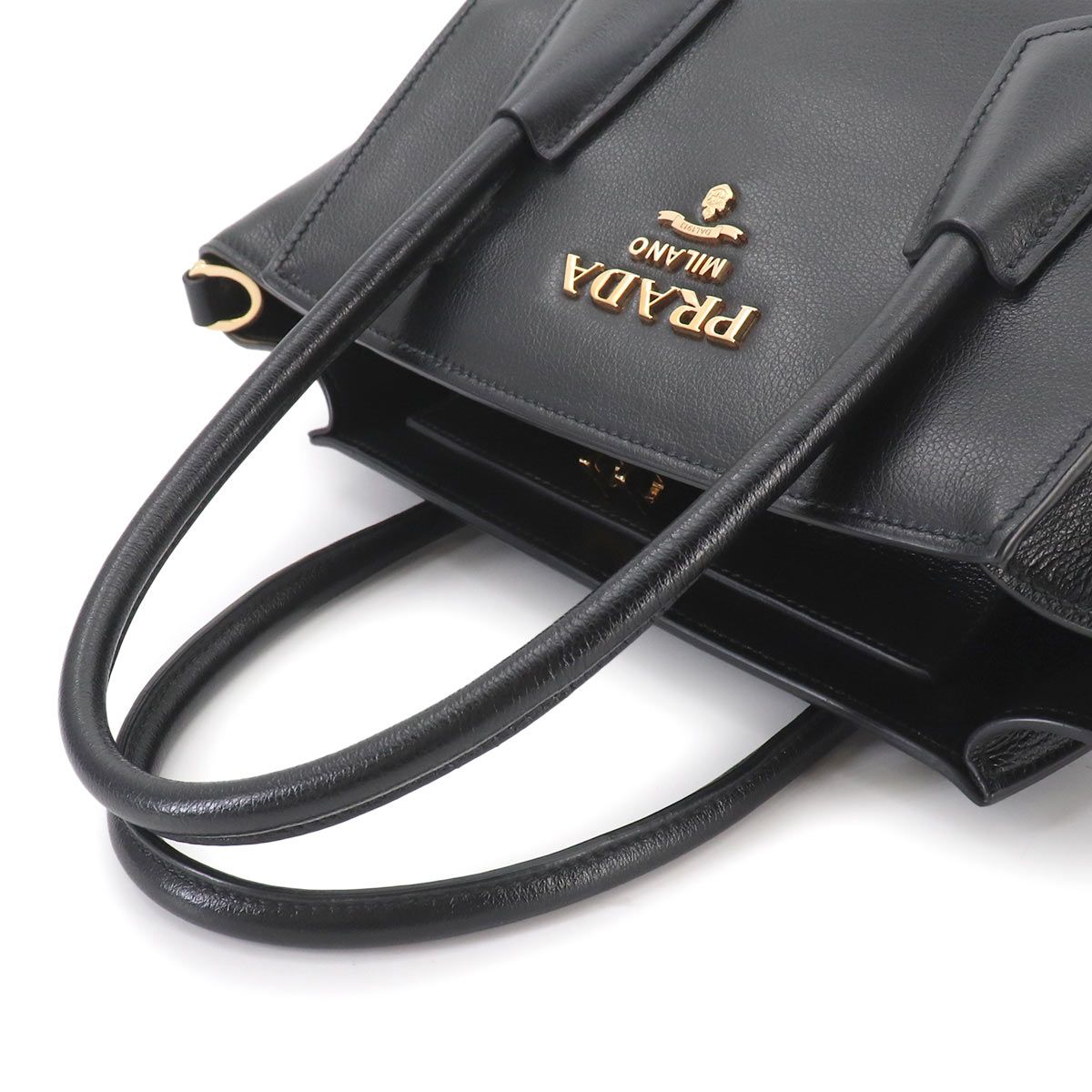 Prada 2-Way Leather Nero Black Shoulder — view 5