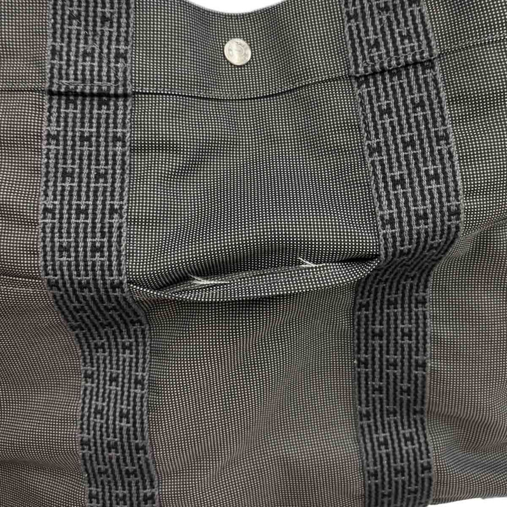 Hermes Her Line Tote GM Canvas Gray Silver Herline — view 9