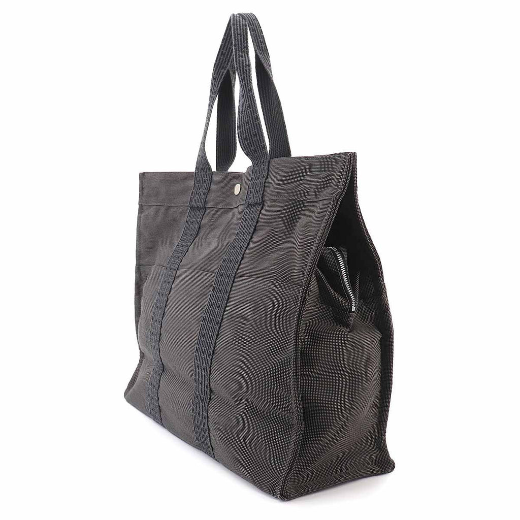 Hermes Her Line Tote GM Canvas Gray Silver Herline — view 3