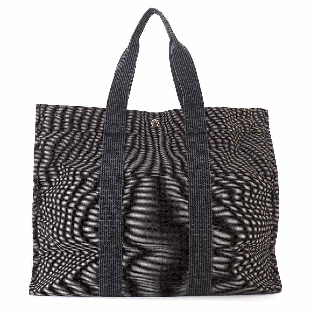 Hermes Her Line Tote GM Canvas Gray Silver Herline — view 2