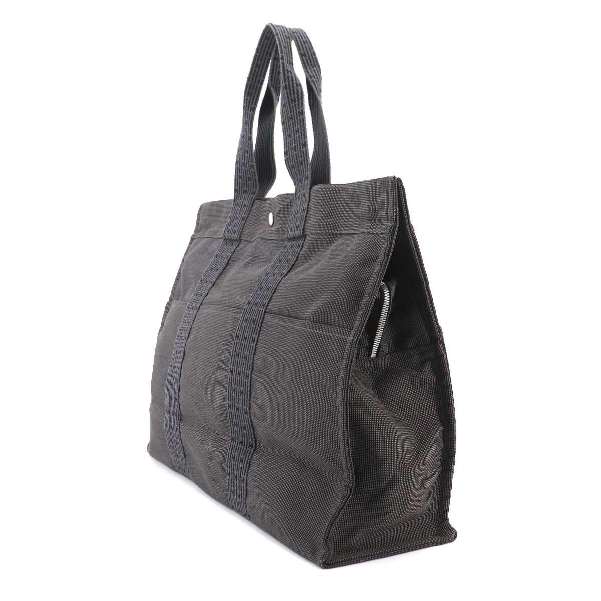 Hermes Her Line Tote GM Canvas Gray Silver Herline — view 3