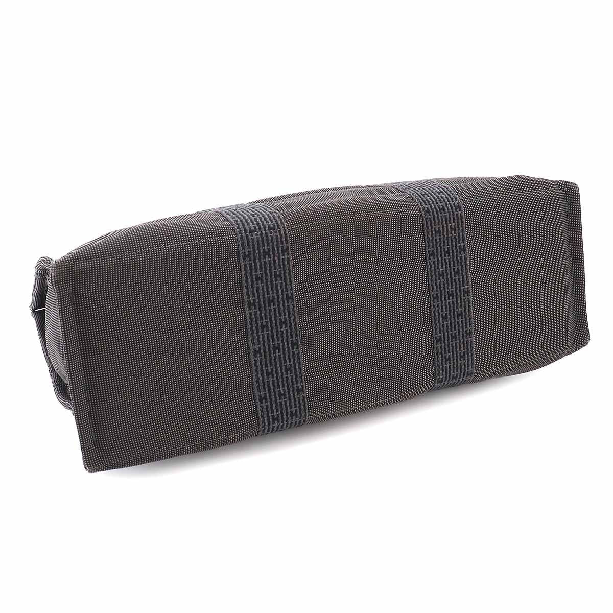 Hermes Her Line Tote GM Canvas Gray Silver Herline — view 4