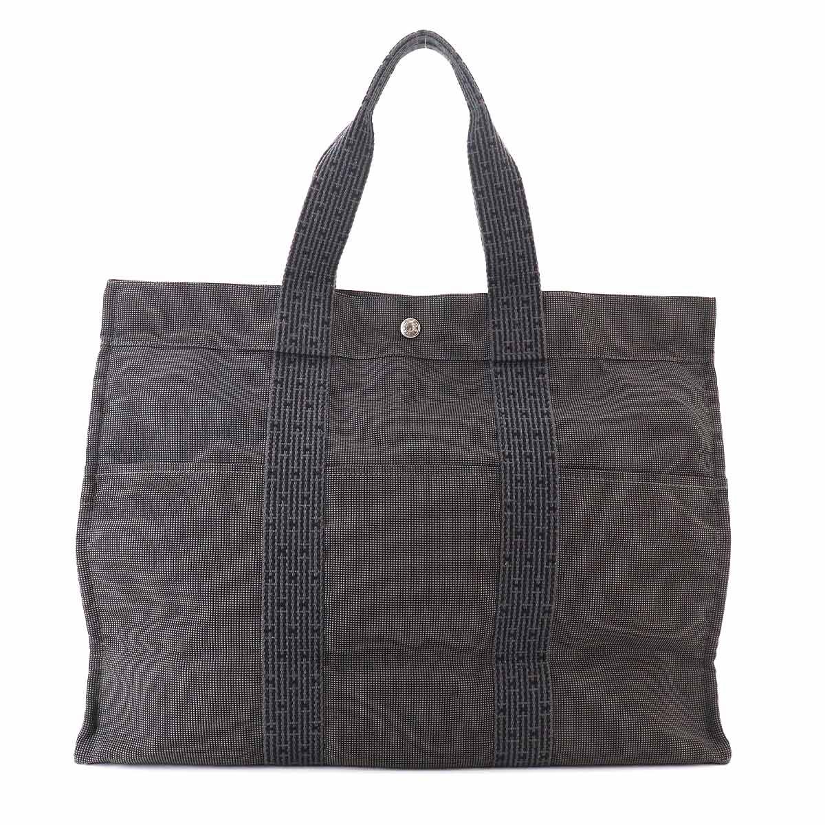 Hermes Her Line Tote GM Canvas Gray Silver Herline — view 2