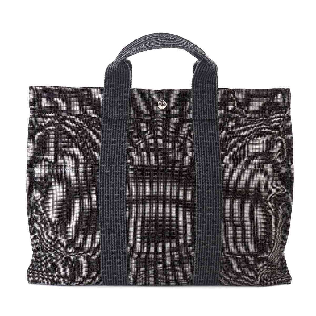 Hermes Her Line MM Tote Canvas Gray Silver Herline MM — view 2