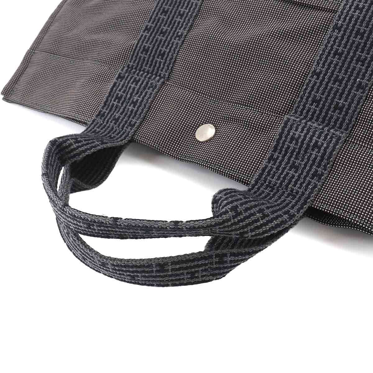 Hermes Her Line MM Tote Canvas Gray Silver Herline MM — view 5