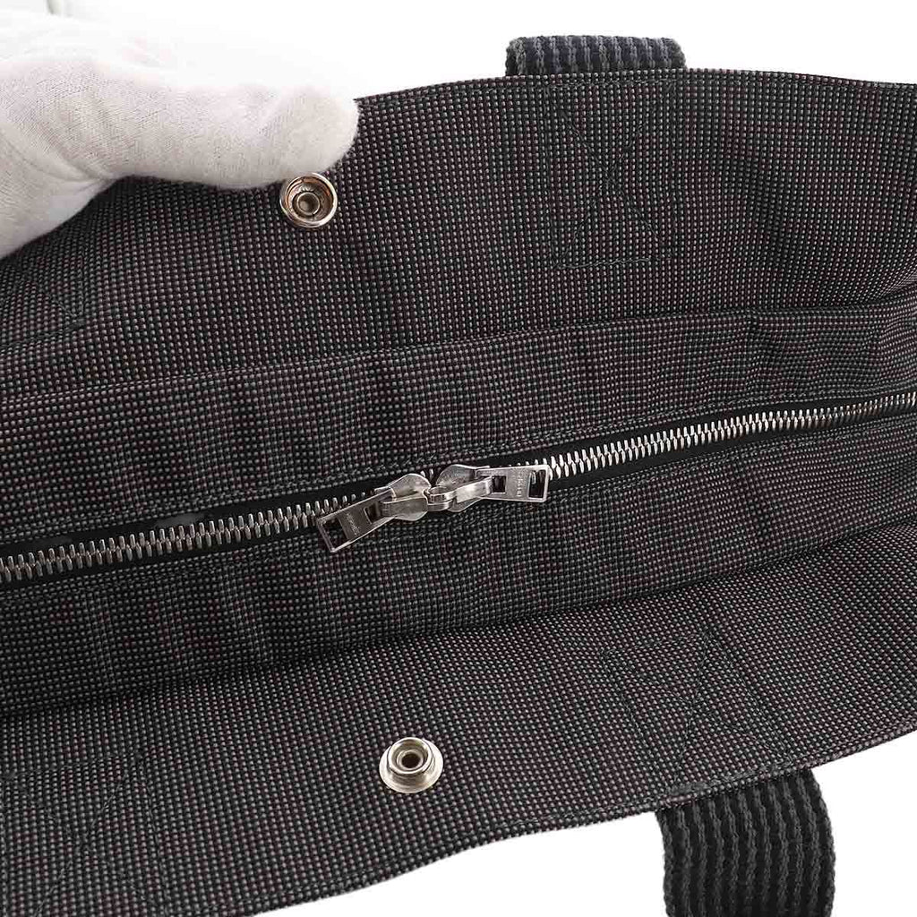 Hermes Her Line MM Tote Canvas Gray Silver Herline MM — view 9