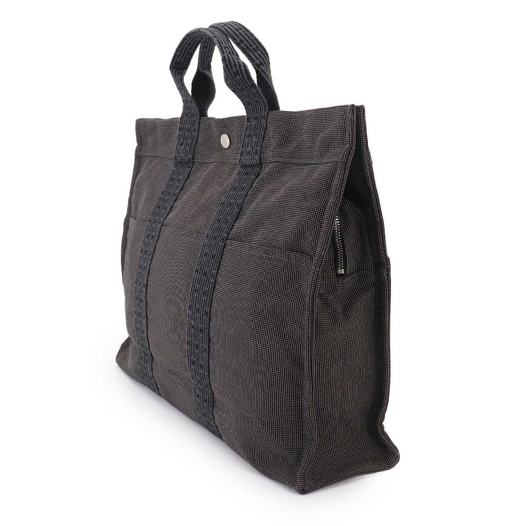 Hermes Her Line MM Tote Canvas Gray Silver Herline MM — view 3