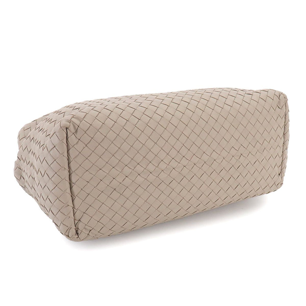 Bottega Veneta Intrecciato Garda Tote Leather Light Gray — view 5
