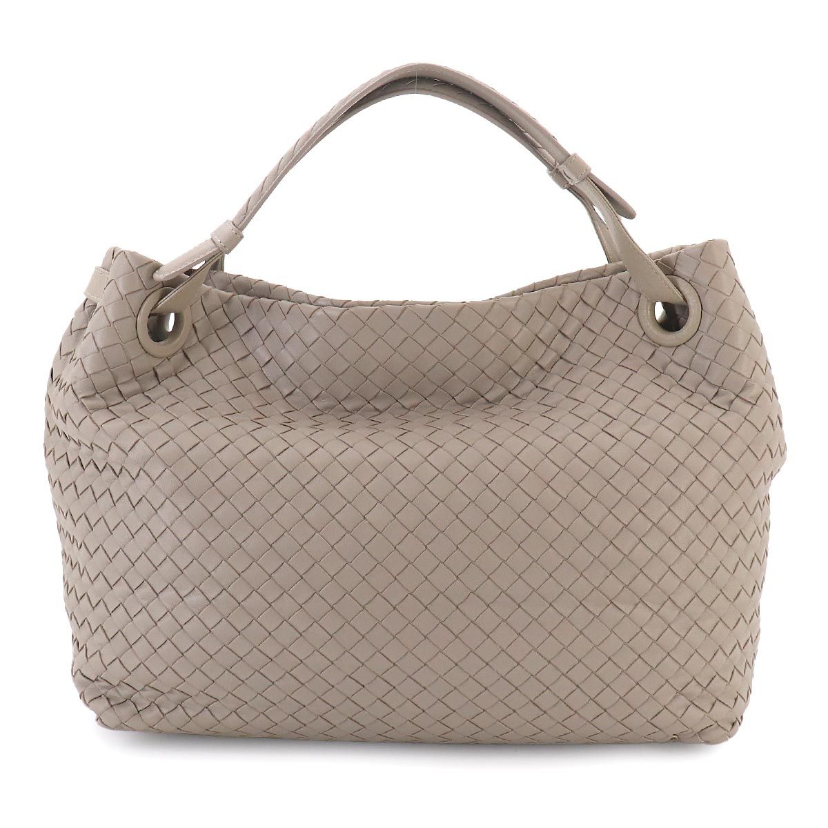 Bottega Veneta Intrecciato Garda Tote Leather Light Gray — view 3