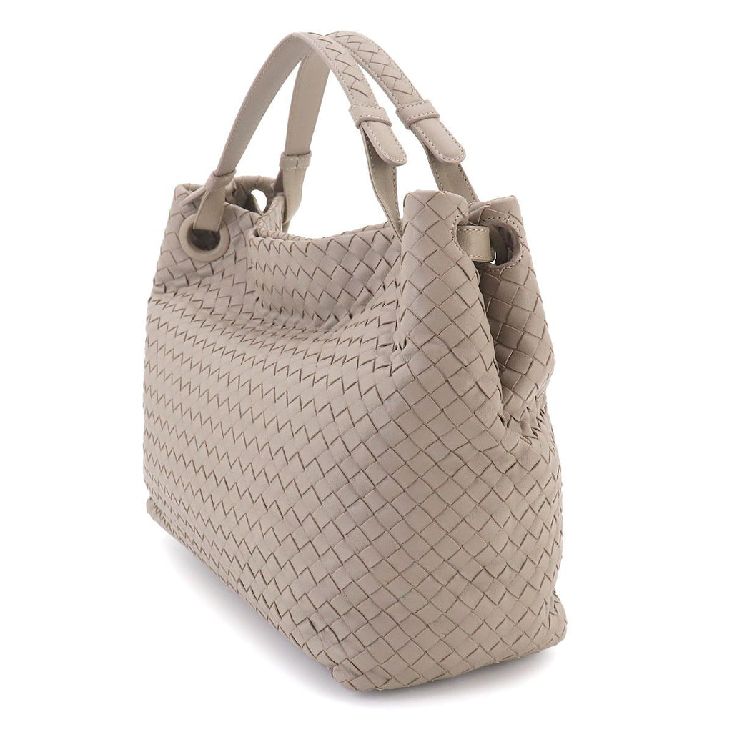 Bottega Veneta Intrecciato Garda Tote Leather Light Gray — view 4