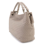 Bottega Veneta Intrecciato Garda Tote Leather Light Gray — view 4