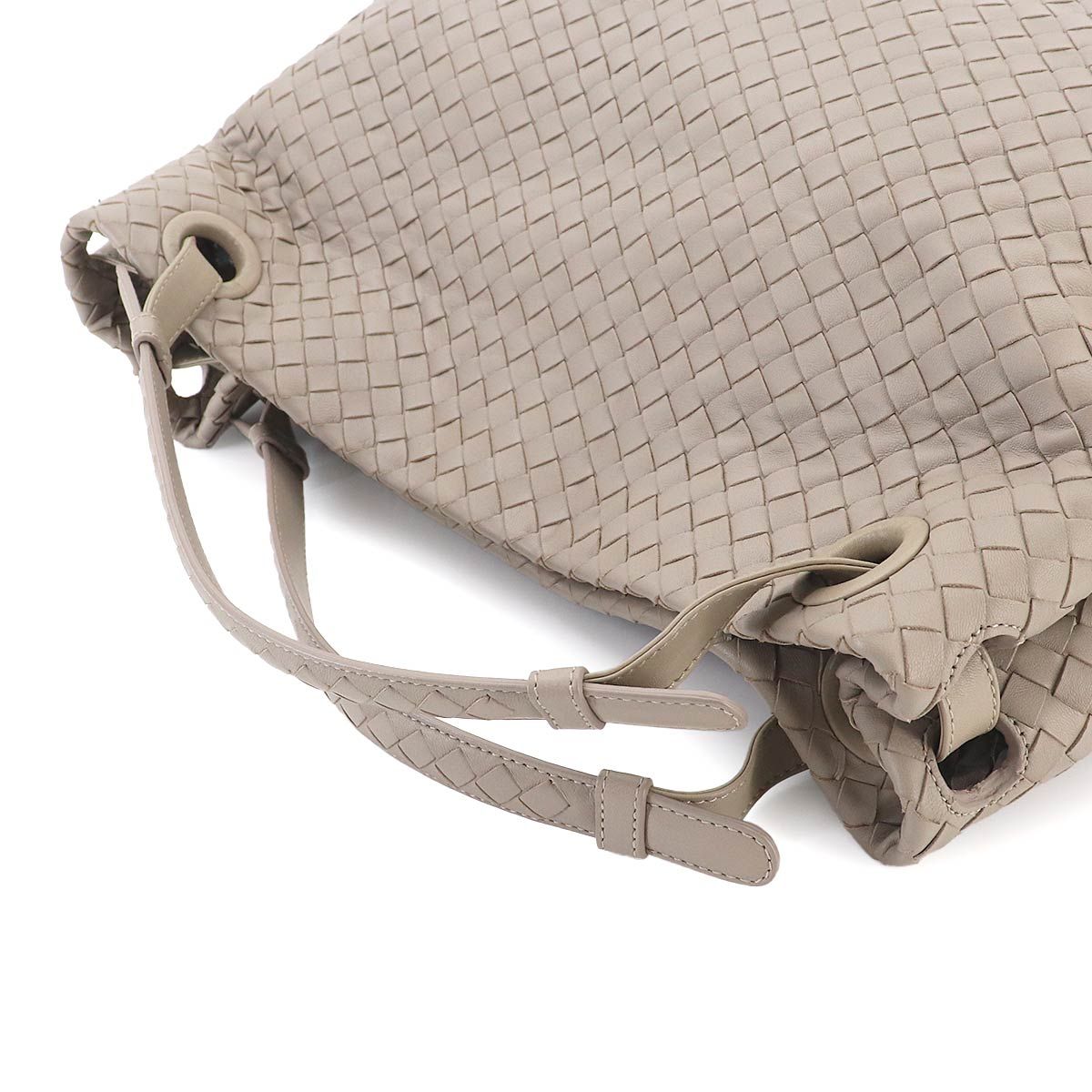 Bottega Veneta Intrecciato Garda Tote Leather Light Gray — view 6