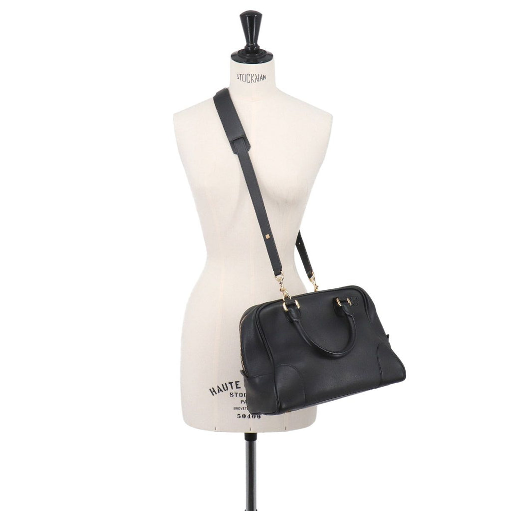 Loewe Amazona 75 2-Way Bag Leather Black Gold — view 9
