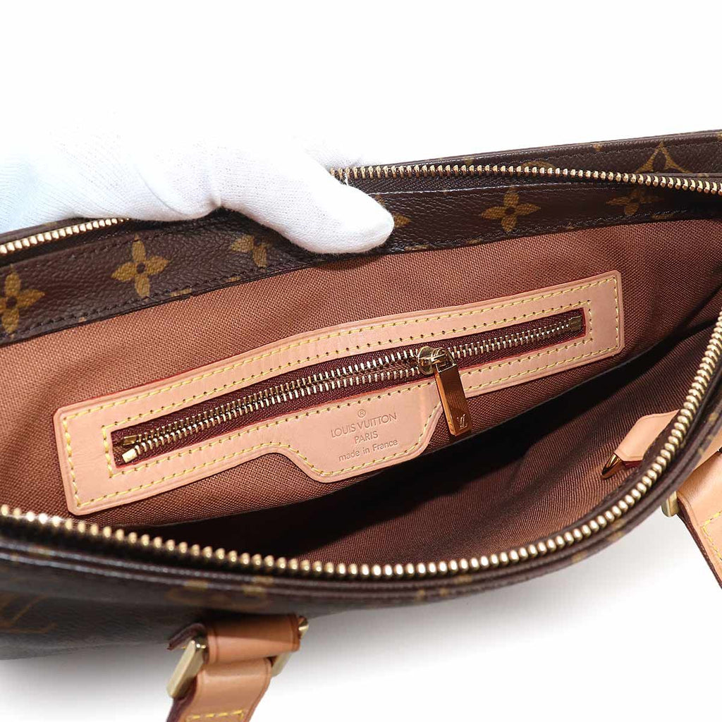 Louis Vuitton Monogram Cabas Piano Tote Brown Gold — view 8