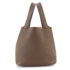 Hermes Picotin Lock 22 Hand Bag Taurillon Clemence Taupe Silver — view 3