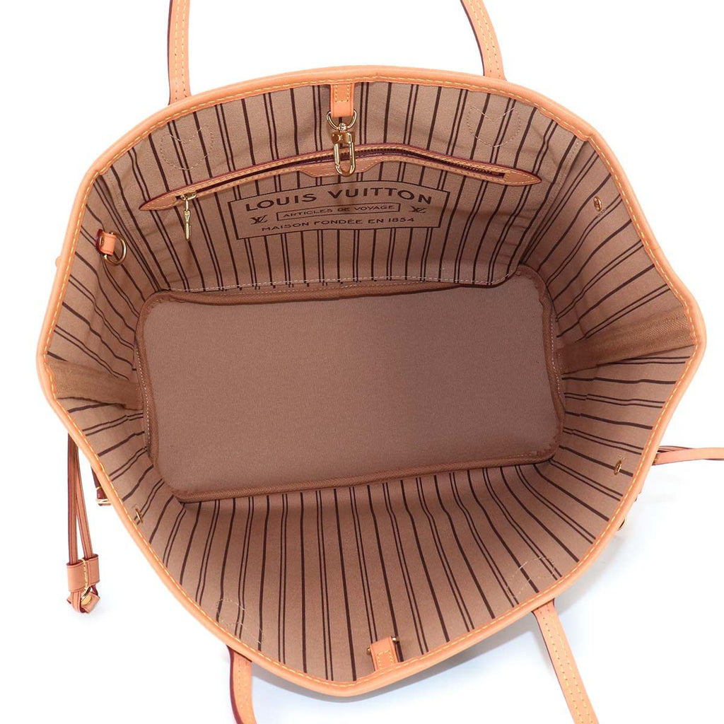 Louis Vuitton Monogram Neverfull MM Tote Brown Beige Gold — view 6