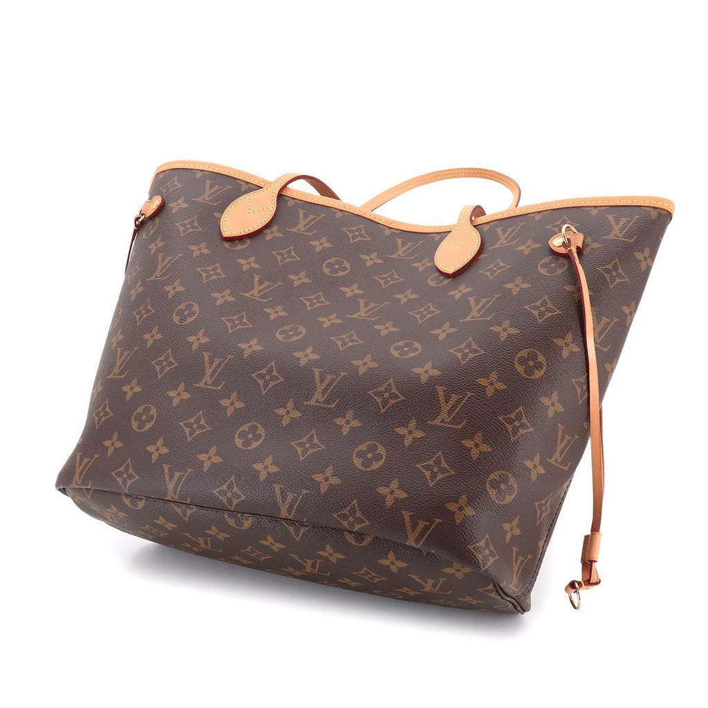 Louis Vuitton Monogram Neverfull MM Tote Brown Beige Gold — view 8