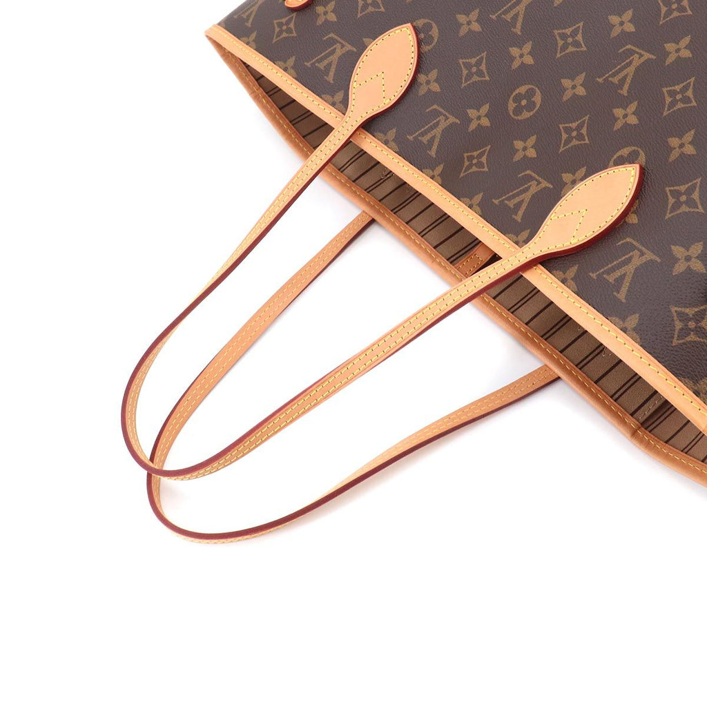 Louis Vuitton Monogram Neverfull MM Tote Brown Beige Gold — view 5
