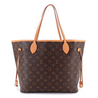 Louis Vuitton Monogram Neverfull MM Tote Brown Beige Gold — view 2