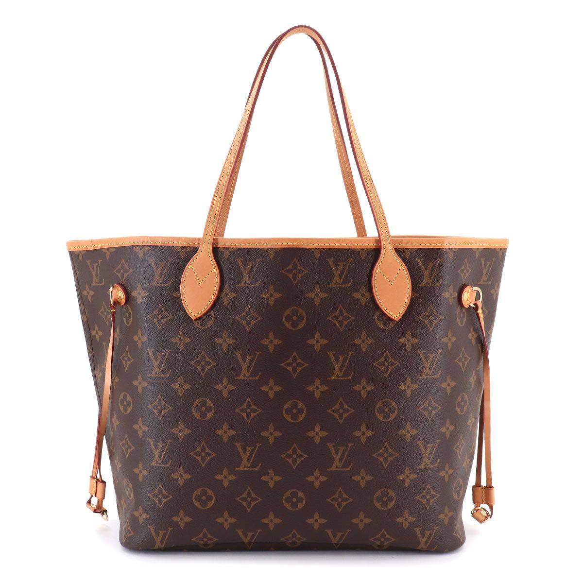 Louis Vuitton Monogram Neverfull MM Tote Brown Beige Gold — view 2