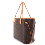 Louis Vuitton Monogram Neverfull MM Tote Brown Beige Gold — view 3