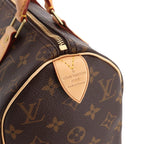 Louis Vuitton Monogram Speedy 25 Hand Bag Brown Gold — view 7