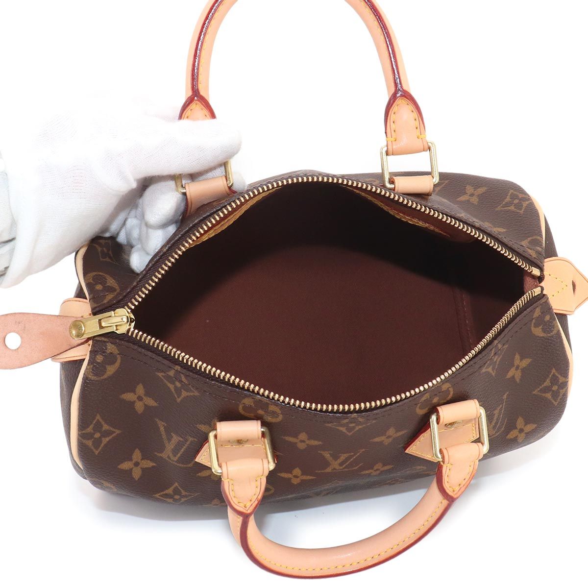 Louis Vuitton Monogram Speedy 25 Hand Bag Brown Gold — view 6