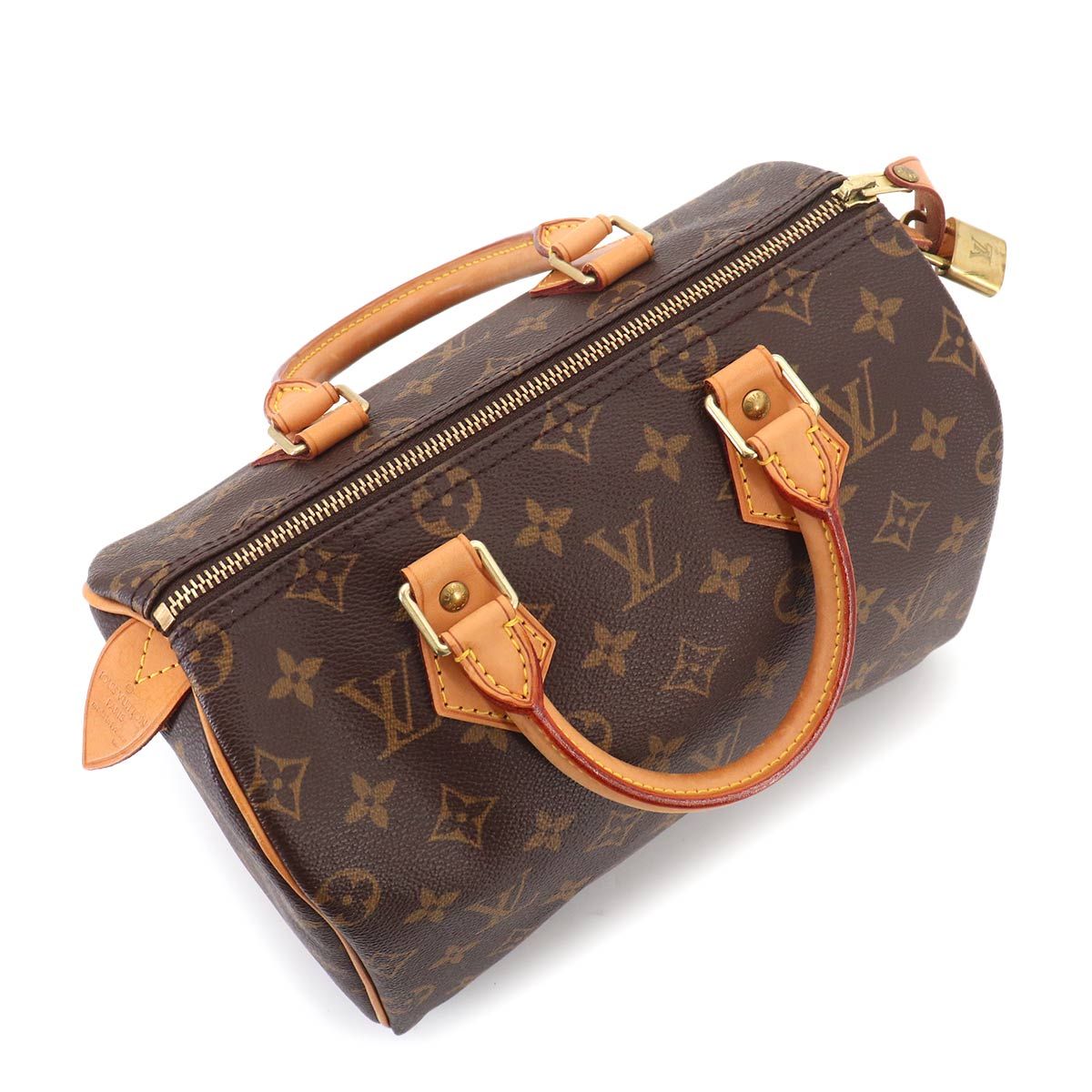 Louis Vuitton Monogram Speedy 25 Hand Bag Brown Gold — view 9